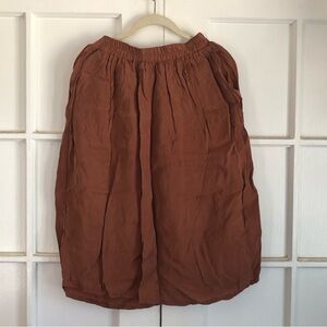 Amour Vert cupro midi skirt a-line